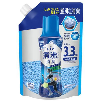 レノア 煮沸レベル消臭 抗菌ビーズ SPORTS クールリフレッシュ＆シトラス 詰替 (1410mL) 4987176243928 洗剤 柔軟剤