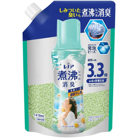 レノア 煮沸レベル消臭 抗菌ビーズ 部屋干し 花とおひさまの香り 詰め替え (1410mL) 4987176243942