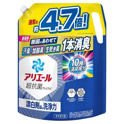 P&G アリエールジェル 詰替 1.91kg　4987176219244 消臭 成分 漂白剤 防カビ 抗菌 ドラム式 洗濯 洗剤