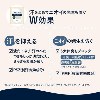 コーセー デオカラット 薬用デオドラント ボディシート (40枚入) 4971710556810 制汗 皮ふ汗臭 わきが(腋臭)