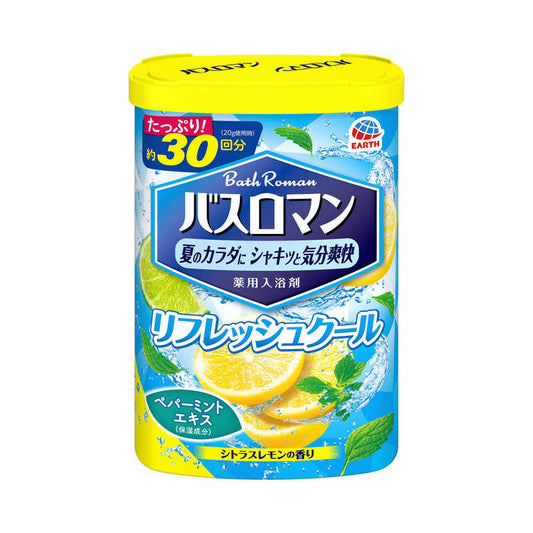 アース製薬 バスロマン リフレッシュクール 600g 4901080694416 薬用 入浴剤