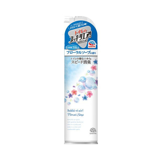アース製薬 トイレのスッキーリエア! Sukki-ri air! フローラルソープの香り 350ml 4901080685216 消臭 芳香剤トイレ用