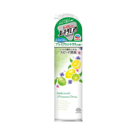 アース製薬 トイレのスッキーリエア! Sukki-ri air! プレミアムシトラスの香り 350ml 4901080685414 消臭 芳香剤トイレ用