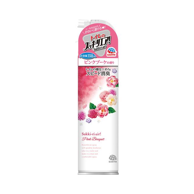 アース製薬 トイレのスッキーリエア! Sukki-ri air! ピンクブーケの香り 350ml 4901080587619 消臭 芳香剤トイレ用