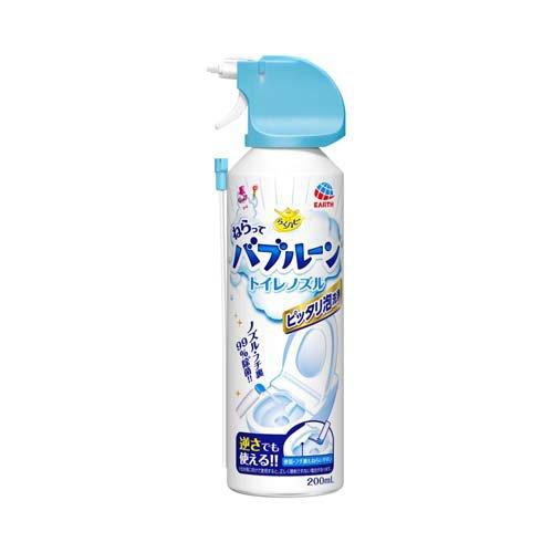 アース製薬 らくハピ ねらってバブルーン トイレノズル 200ml 4901080686213 便座 便器 除菌 掃除