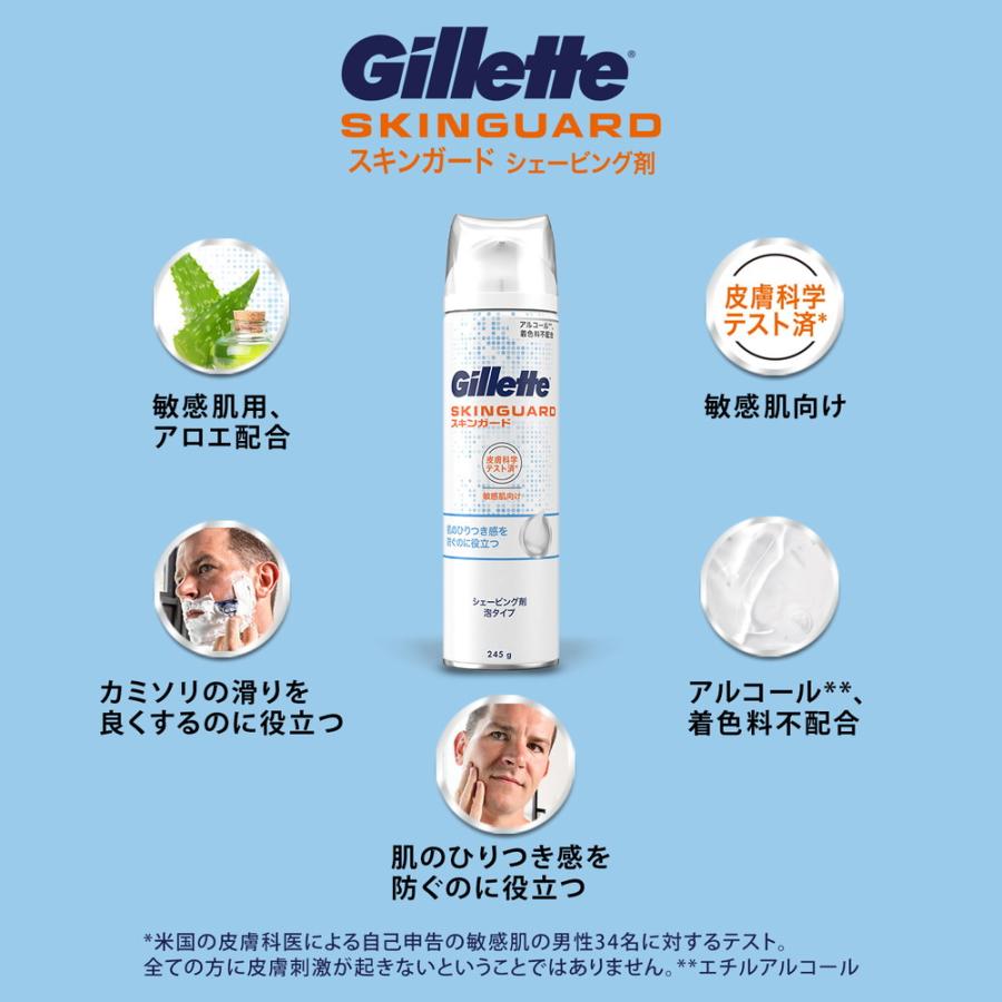 P&G ジレット スキンガードフォーム 245g 4987176053305 男性 髭剃り カミソリ