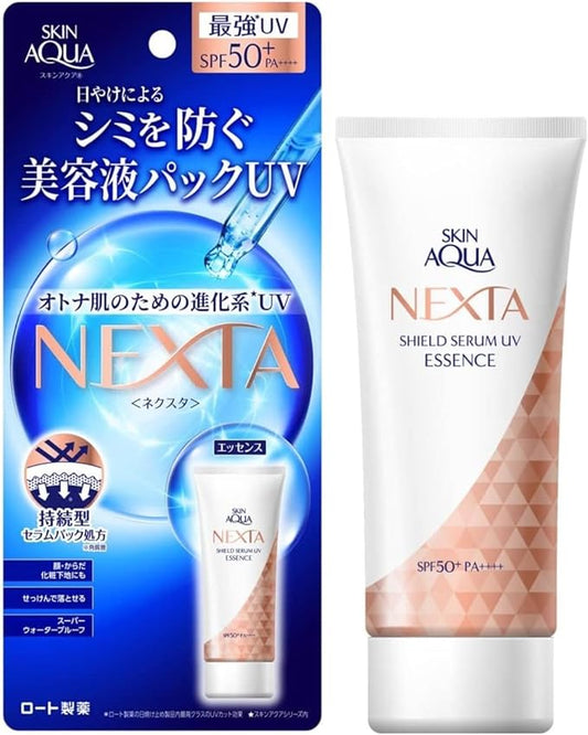 ロート製薬 スキンアクア ネクスタ(NEXTA) シールドセラムUＶエッセンス 70g(8種の美容液成分、ビタミンC誘導体、SPF50+ PA++++)4987241173440