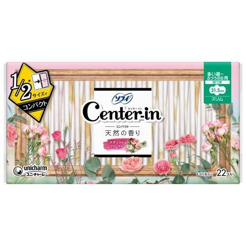 ユニ・チャーム センターインコンパクト1／2フローラル多い昼用(22枚)  4903111312016