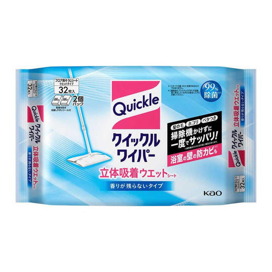 花王 クイックルワイパー 立体吸着ウエットシート 32枚 4901301327840