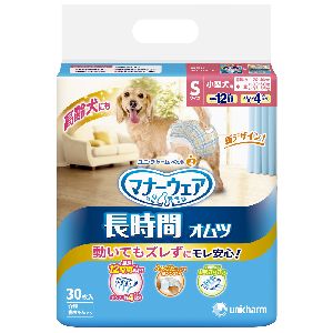 ユニチャーム マナーウェア ペット用 長時間紙オムツ S 30枚 小型犬 女の子 男の子 共用 高齢犬 4520699649152