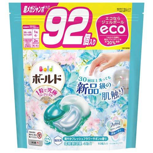 ボールド 洗濯洗剤 ジェルボール 4in1 フレッシュフラワー 詰め替え 超メガジャンボ 92個入 4987176265012