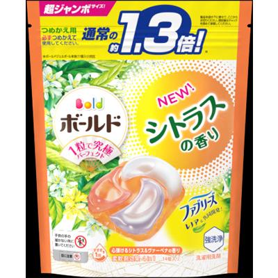 ボールドジェルボール4D 心弾けるシトラス＆ヴァーベナの香り つめかえ超ジャンボサイズ 14個 4987176251626