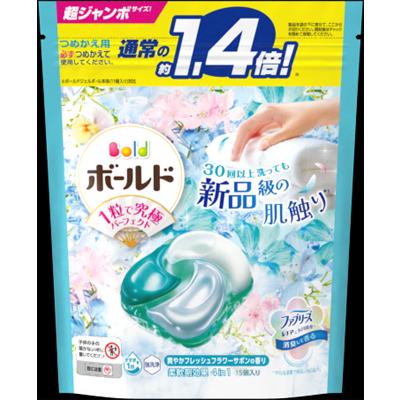 ボールドジェルボール4D 爽やかフレッシュフラワーサボンの香り つめかえ超ジャンボサイズ15個 4987176251725
