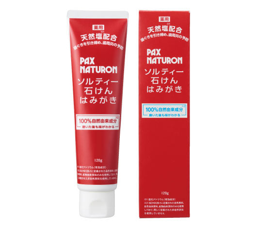 太陽油脂 パックス ナチュロン ソルティー石けんはみがき 120g  4904735057536