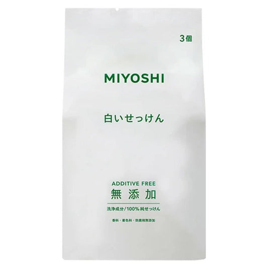 ミヨシ石鹸 無添加 白いせっけん3P 108g×3個入 4537130102459