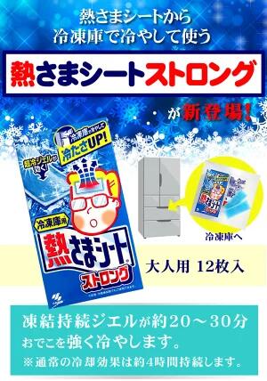 冷凍庫用 熱さまシートストロング 大人用 12枚 4987072048986 風邪 頭痛 熱中症 冷感