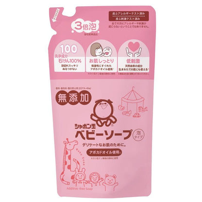 メール便 シャボン玉 ベビーソープ 泡タイプ つめかえ用 400ml 4901797033416 ボディーソープ