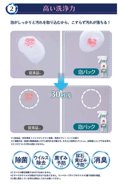 花王 トイレマジックリン トイレ用洗剤 こすらずスッキリ泡パック サボン＆シトラス 本体(300ml) 4901301422637