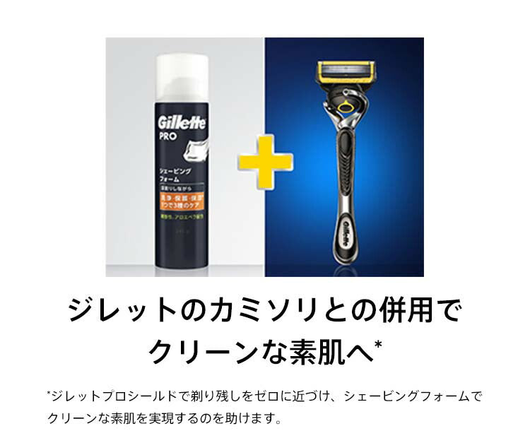 Gillette PRO シェービングフォーム 245g 4987176104144 男性 髭剃り カミソリ